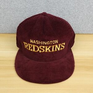 Vintage Washington Redskins Snapback Corduroy NFL Embroidered Hat Cap USA